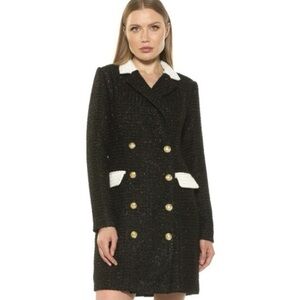 Alexia Admor Black and White Long Sleeve Dress